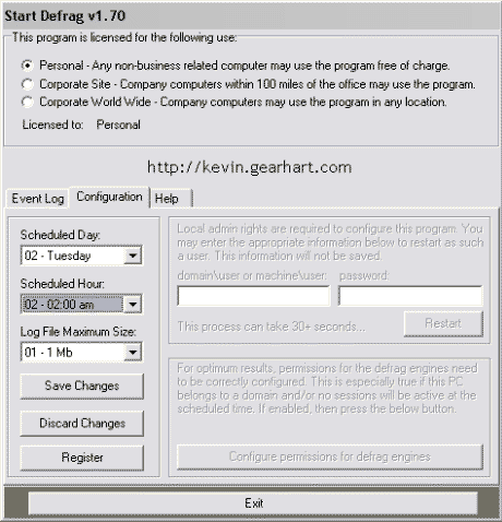 Start Defrag sceenshot