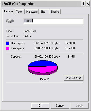 DiskProperties screenshot